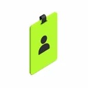 Isometric employee ID badge icon