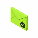 Isometric envelope with checkmark icon